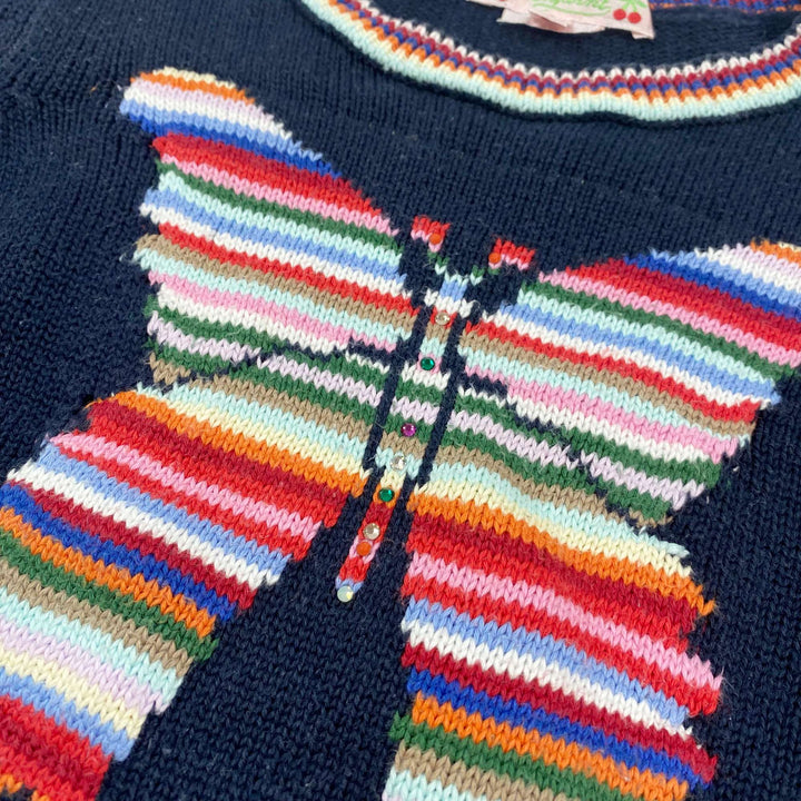 Bonpoint butterfly knit sweater 8Y 2