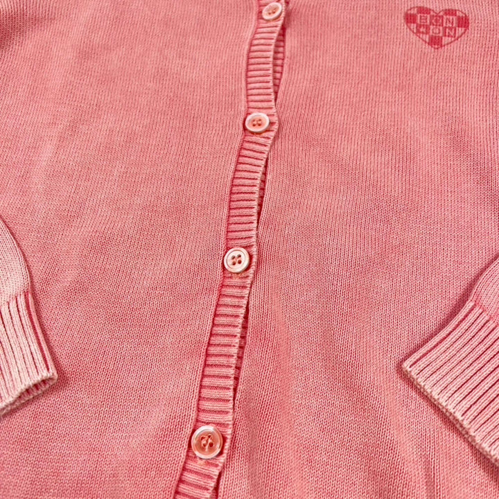 Bonton pink cotton cardigan 10Y 2