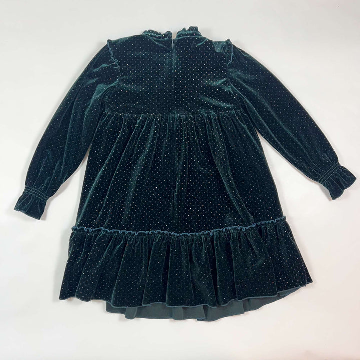 Abel & Lula dark green glitter velvet dress 4Y/104 3