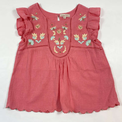 Louise Misha coral embroidered top 10Y 1