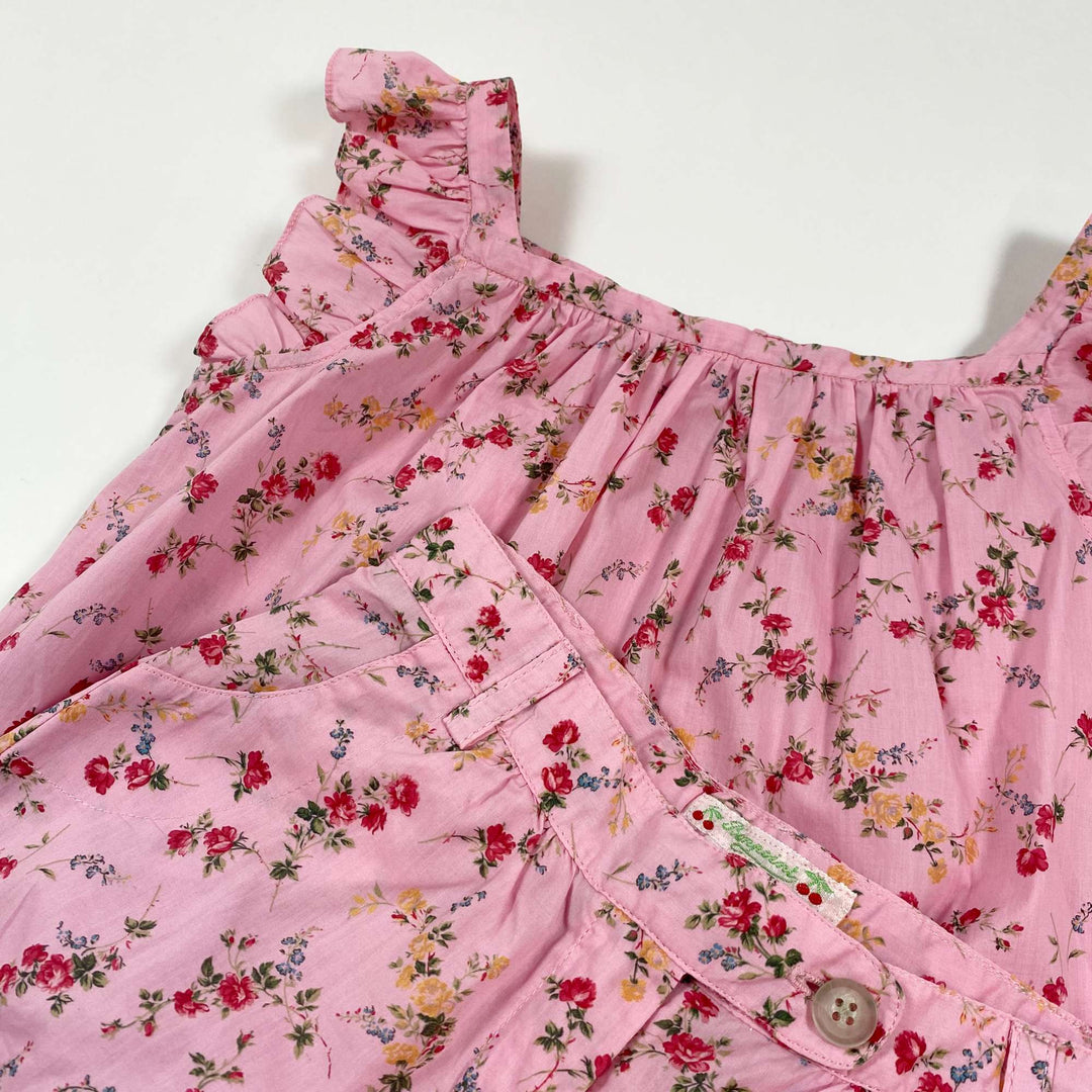 Bonpoint pink floral shorts & blouse summer set 6Y 2