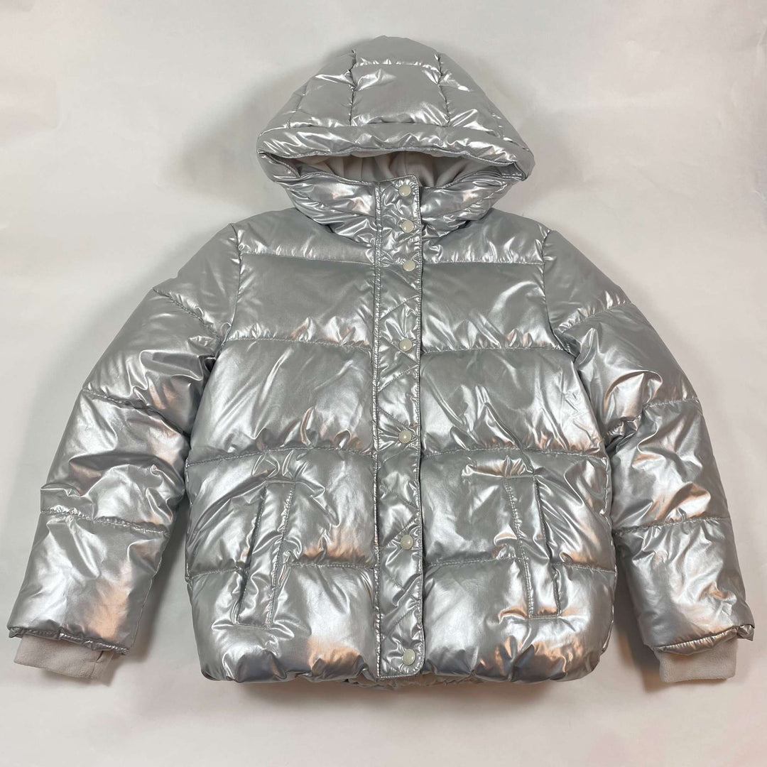 Gap silver puffer winter jacket L/10-11Y/140 1