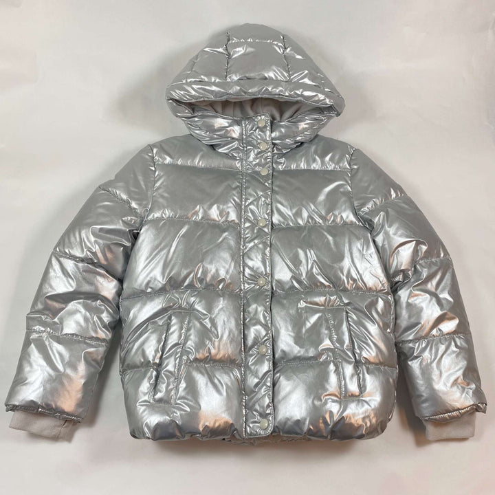 Gap silver puffer winter jacket L/10-11Y/140 1