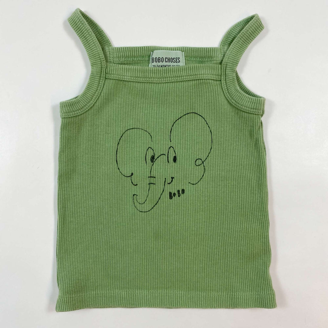 Bobo Choses green rib elephant top 18-24M/86 1