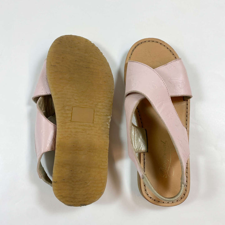 Bonpoint soft pink leather sandals 33 2