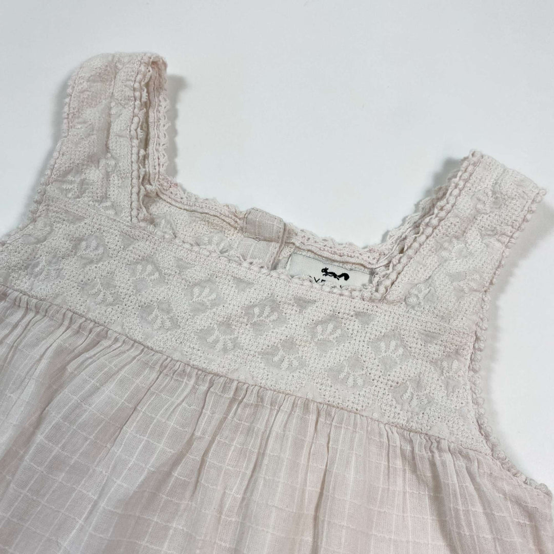 Cyrillus soft light pink crochet detail top 3Y 2