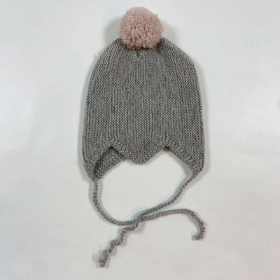 Shirley Bredal grey knitted hat with pompom 18-24M 1