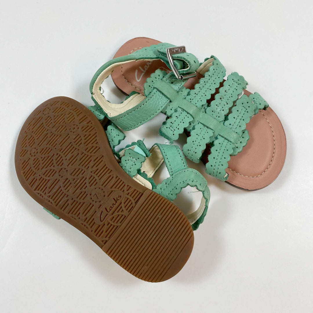Clarks turquoise leather sandal 25 2
