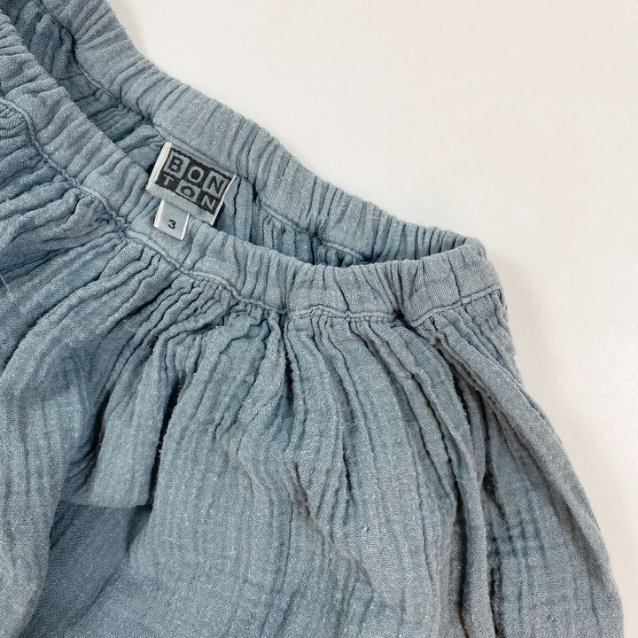 Bonton dusk blue muslin skirt 3Y 2