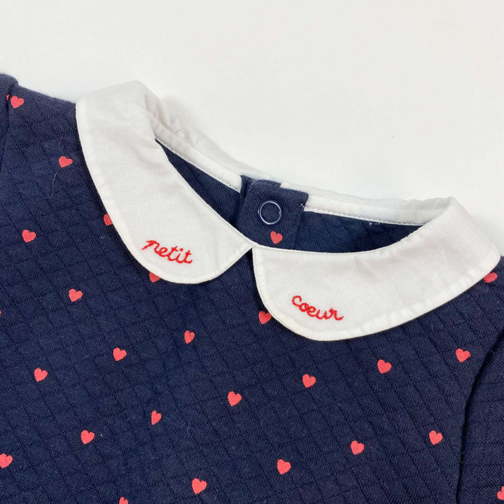 Jacadi navy hearts outfit 12M 2