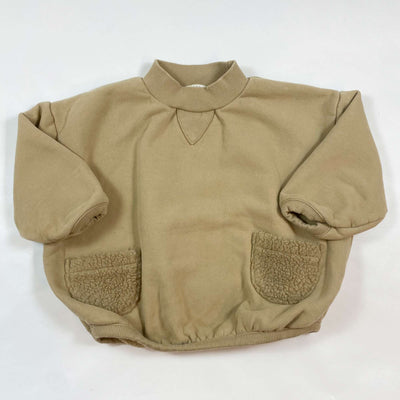 Anggoo beige sweatshirt with sherpa details pockets L (4-5Y) 1
