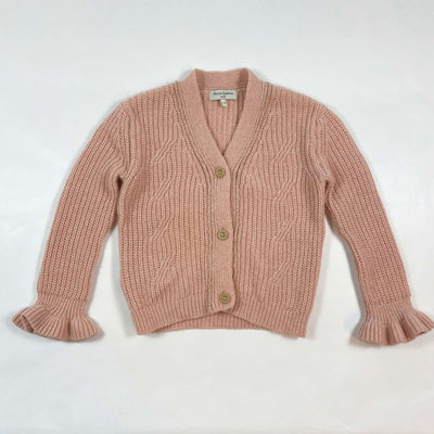 Petite Lucette pink shimmer detail wool blend cardigan 4Y 1
