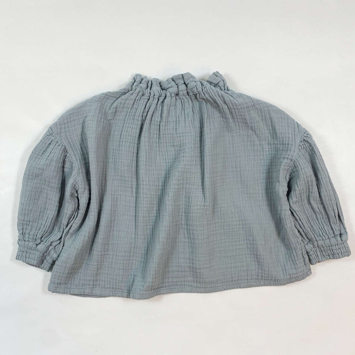 The New Society dusk blue muslin blouse 3Y 3