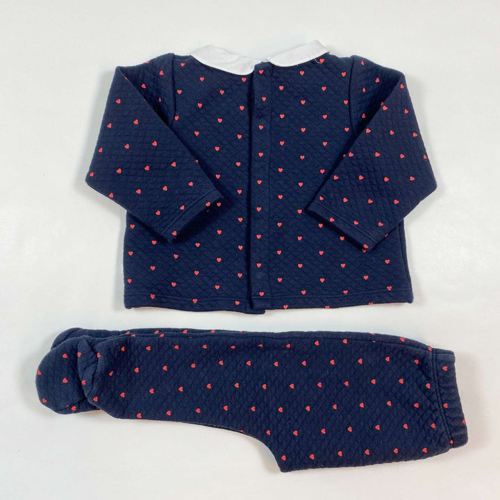 Jacadi navy hearts outfit 12M 3