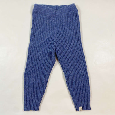 Matona blue rib cashmere wool blend trousers 1-2Y 1