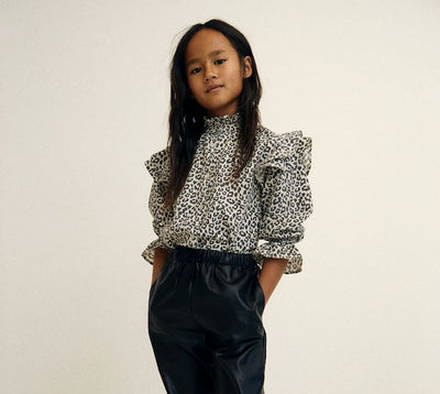 The New Society Leopard blouse 4Y 1