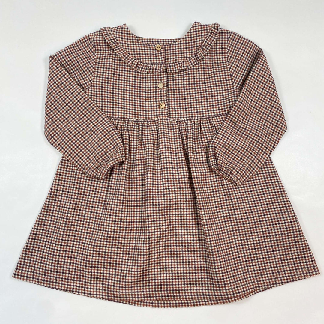 Knot brown check dress 36M 1