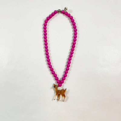 Pirates & Ponies pink bambi wood necklace one size 1