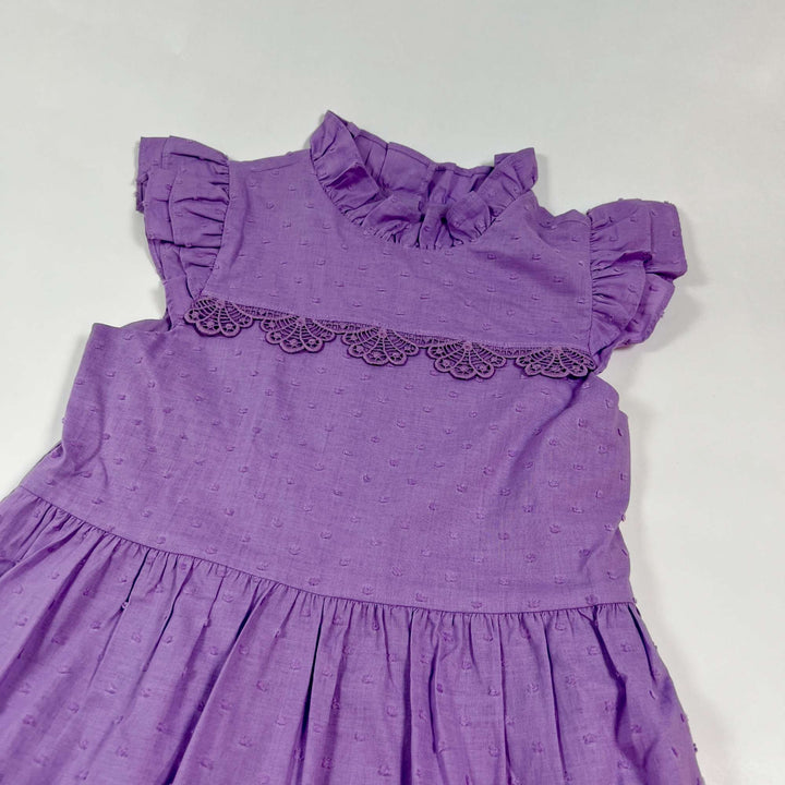 Janie and Jack purple embroidered dress 7Y 2