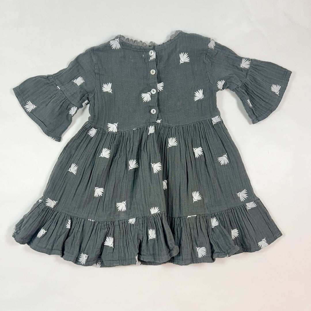 Louise Misha dove blue embroidered dress 4Y 2