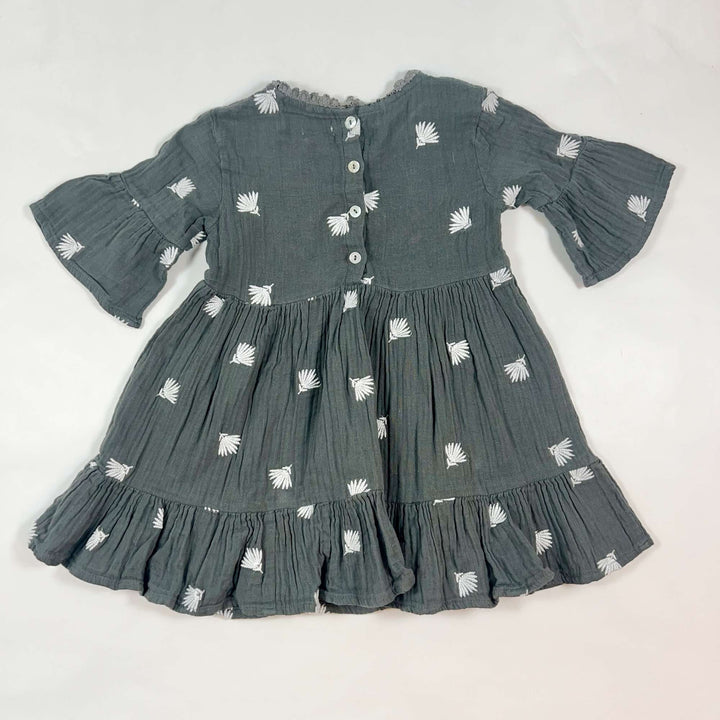 Louise Misha dove blue embroidered dress 4Y 2