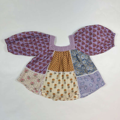 Zara purple patchwork crochet blouse 7Y/122 1