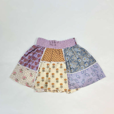 Zara purple patchwork crochet  skirt  6-7Y/120 1