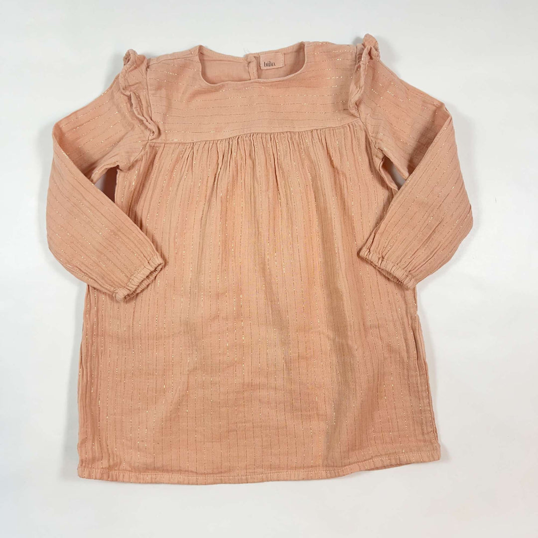 Búho peach dress with gold threads 24M 1