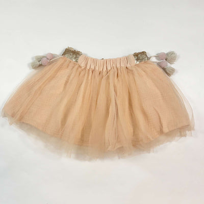 Louise Misha peach tulle skirt with sequins 4Y 1