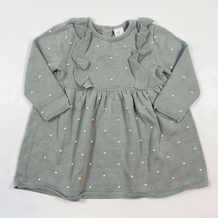 H&M soft green knit dress 74 1