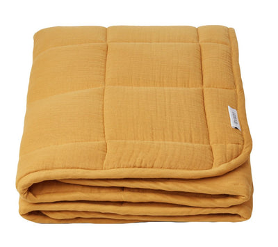 Liewood Mette yellow organic cotton padded quilted blanket Second Season 100 x 100 cm 1