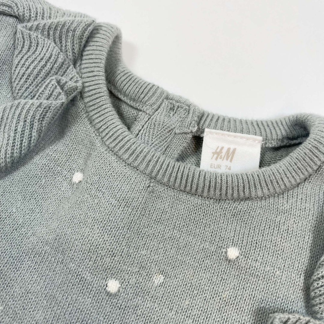 H&M soft green knit dress 74 2