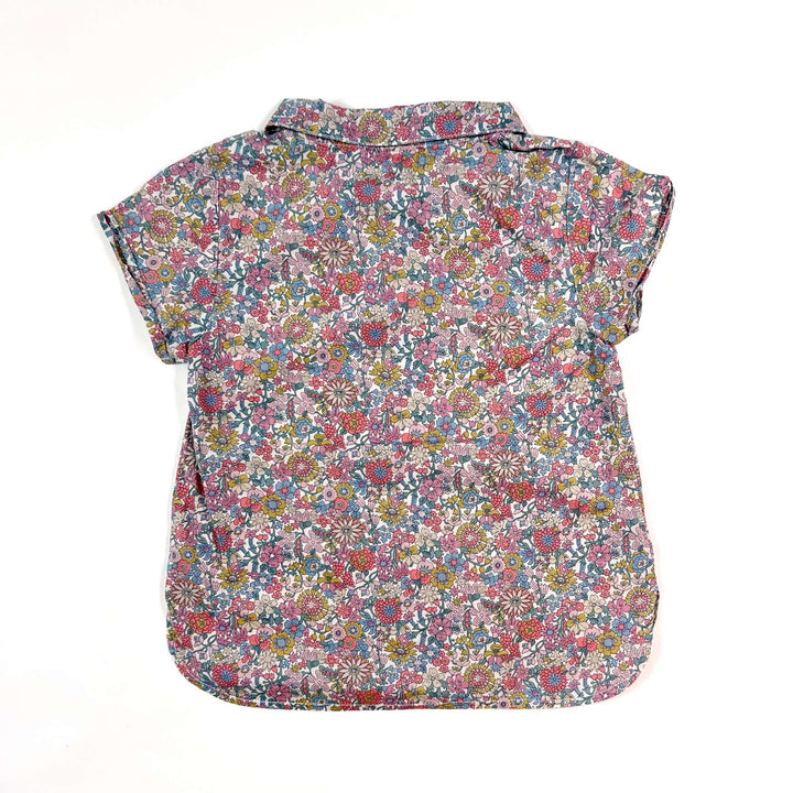 La Petite Collection purple floral short-sleeved blouse 5Y 3