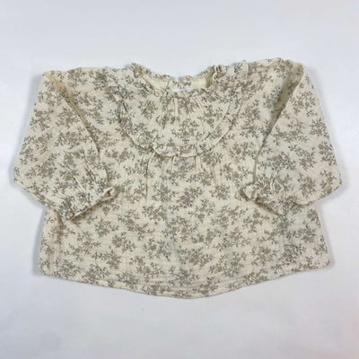 Zara off-white floral muslin blouse 3-6M/68 1