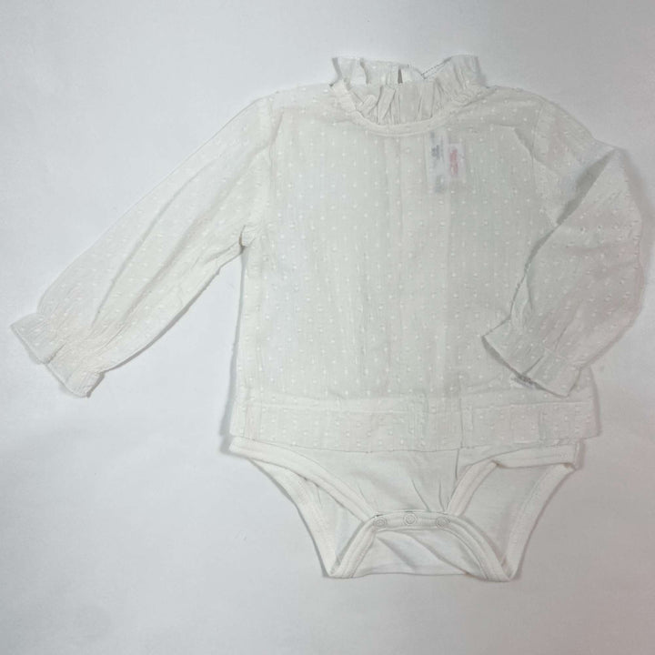 Zara Swiss dot blouse body 3-6M/68 1