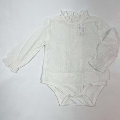 Zara Swiss dot blouse body 3-6M/68 1