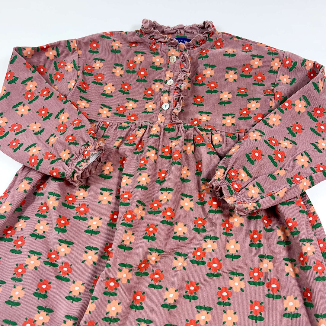 Maison Me vintage pink floral cord dress 6Y 2