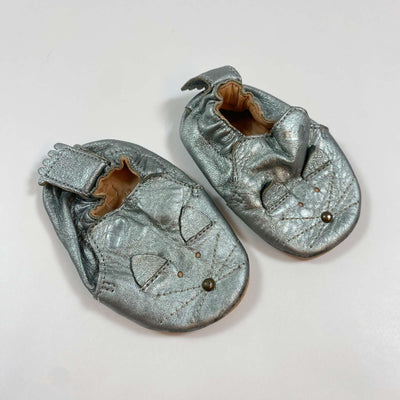 Easy Peasy silver mouse baby slippers 0/6M 1