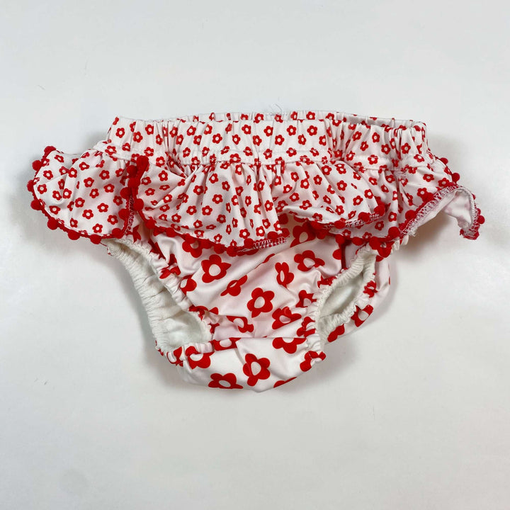 Archimède red daisy swim bottoms 3-6M 1