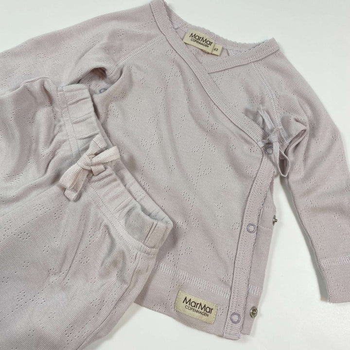 MarMar Copenhagen lilac pointelle modal baby set 4M/62 1