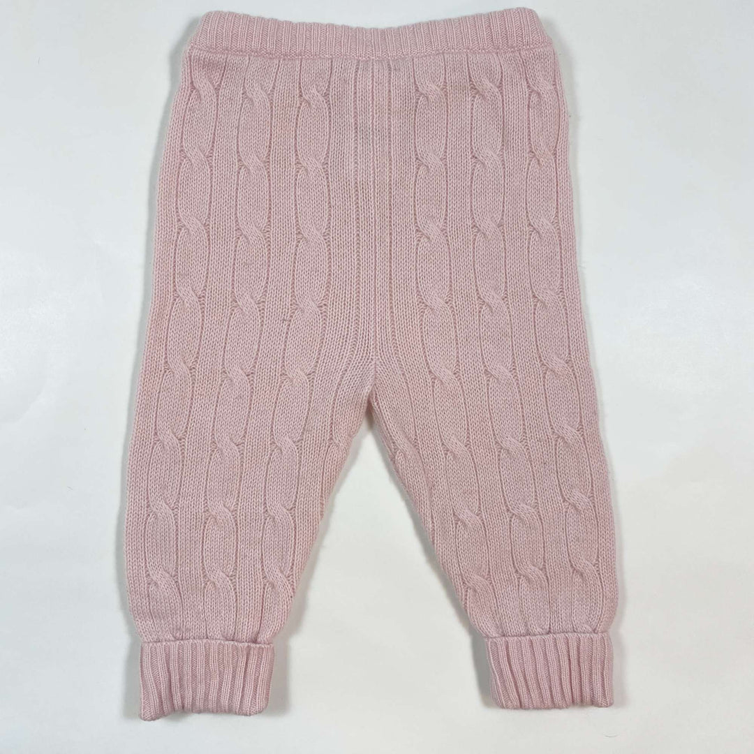 Ralph Lauren pink cable knit cashmere lounge pants 9M 3
