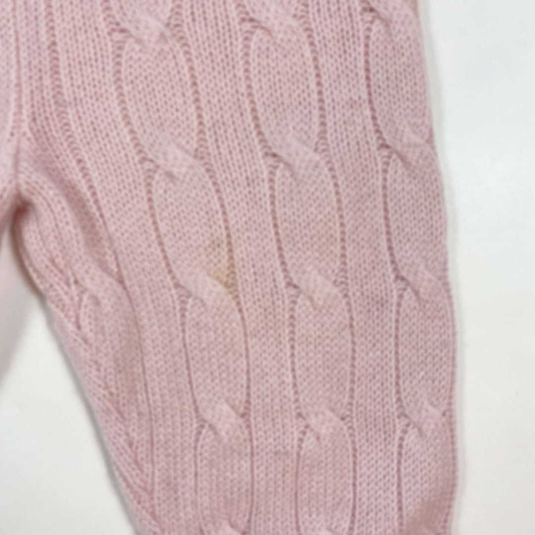 Ralph Lauren pink cable knit cashmere lounge pants 9M 2