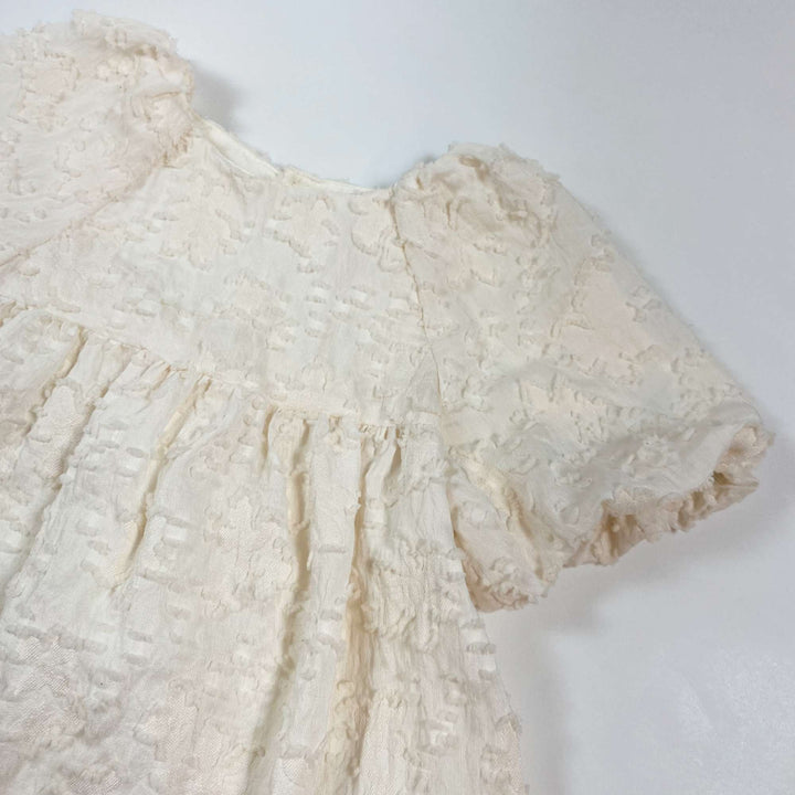 Zara off-white textured dress 9-12M/80 2