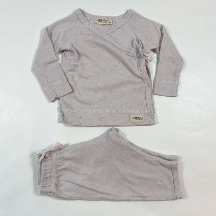 MarMar Copenhagen lilac pointelle modal baby set 4M/62 3