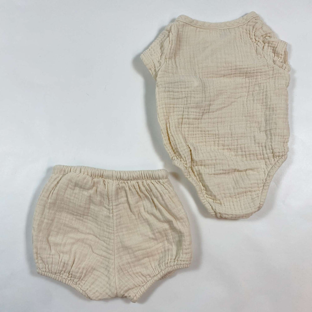 H&M off-white muslin baby set 56 3