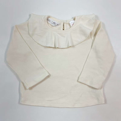 Zara brushed cotton longsleeve blouse 6-9M/74 1