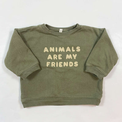 Organic Zoo Animals are my Friends sweatshirt 1-2Y 1
