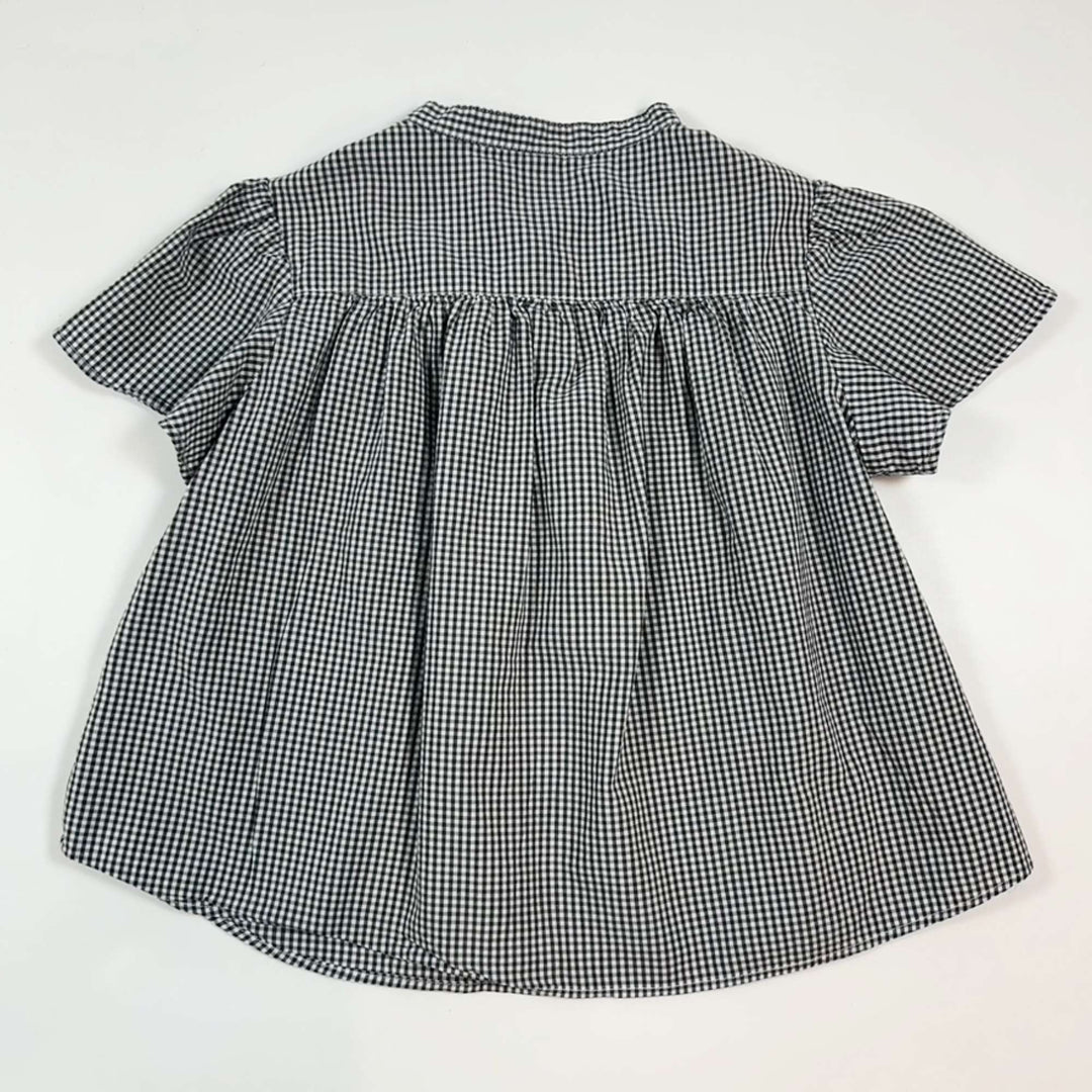 Uniqlo short-sleeved gingham blouse 5-6Y 2