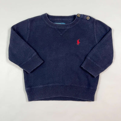 Ralph Lauren navy cotton knit pullover 12M 1