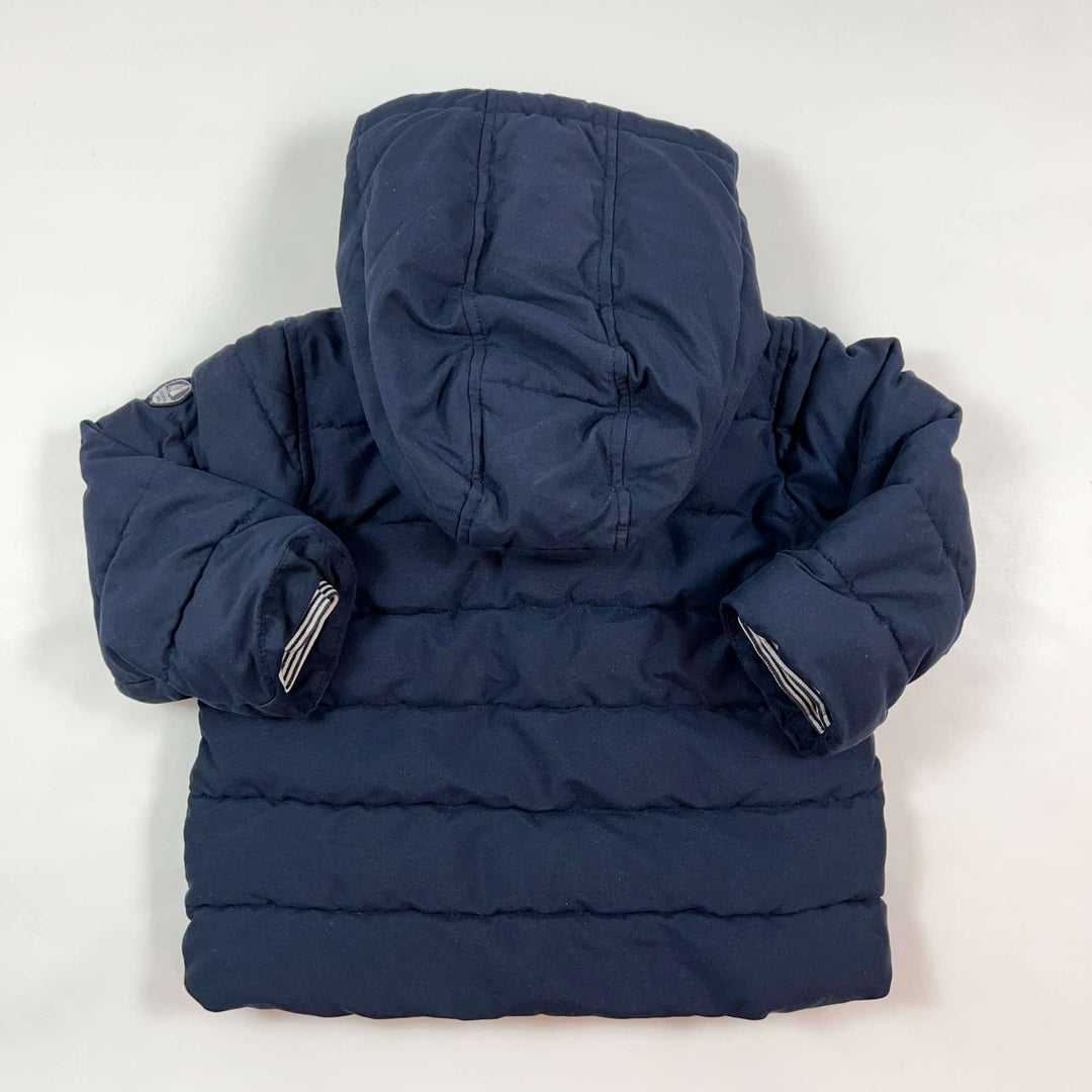 Petit Bateau blue puffer winter jacket 24M/86 2